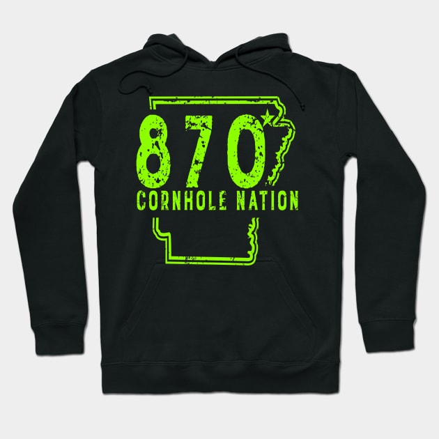 Lime Hoodie by 870 Cornhole Nation